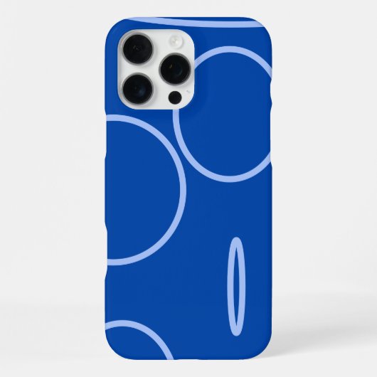 Grappige Cirkels en Lus op Blauwe iPhone / iPad ho Hoesje (Achterkant)