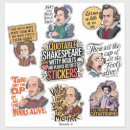 Grappige citaat belediging Humor set Sticker