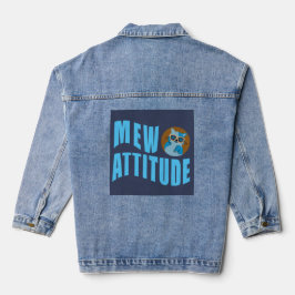 grappige citaat denim jacket