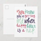 Grappige Citaattekst Ouder Worden Humor Briefkaart (Voorkant / Achterkant)