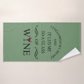 Grappige citaten beroemde wijndrinker slogan badhanddoek (Badhanddoek)