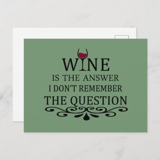 Grappige citaten beroemde wijndrinker slogan feestdagenkaart (Voorkant / Achterkant)