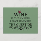 Grappige citaten beroemde wijndrinker slogan feestdagenkaart (Voorkant)