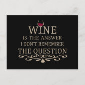 Grappige citaten beroemde wijndrinker slogan feestdagenkaart (Voorkant)