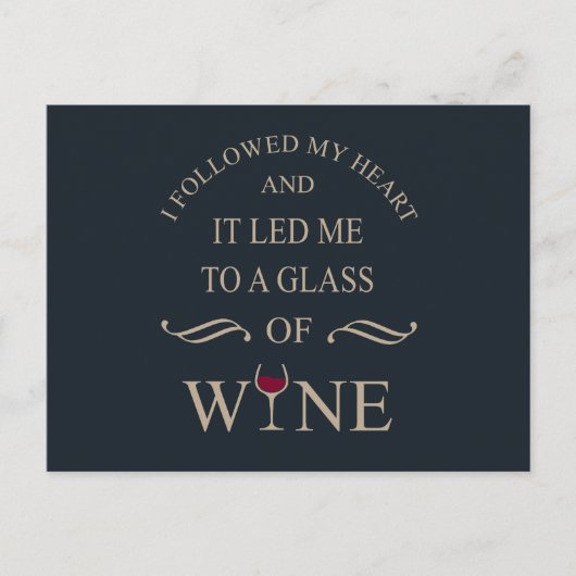 Grappige citaten beroemde wijndrinker slogan feestdagenkaart (Voorkant)