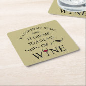 Grappige citaten beroemde wijndrinker slogan kartonnen onderzetters (Schuin)