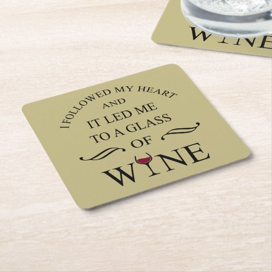 Grappige citaten beroemde wijndrinker slogan kartonnen onderzetters (Schuin)