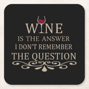 Grappige citaten beroemde wijndrinker slogan kartonnen onderzetters