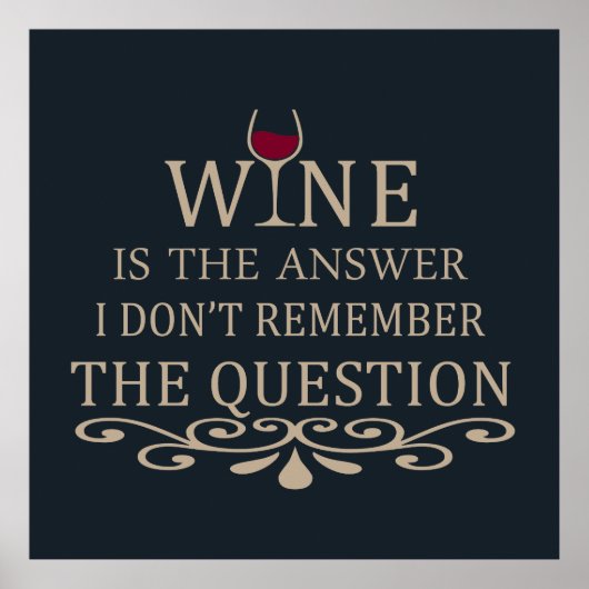 Grappige citaten beroemde wijndrinker slogan poster (Voorkant)
