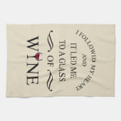 Grappige citaten beroemde wijndrinker slogan theedoek (Horizontaal)