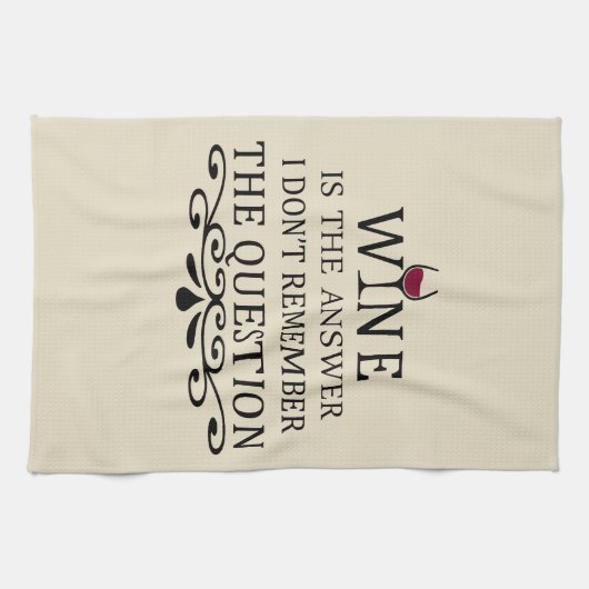 Grappige citaten beroemde wijndrinker slogan theedoek (Horizontaal)