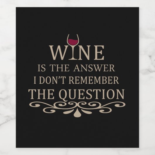 Grappige citaten beroemde wijndrinker slogan wijn etiket (Enkel label)