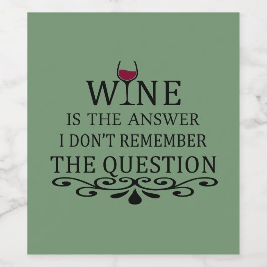 Grappige citaten beroemde wijndrinker slogan wijn etiket (Enkel label)