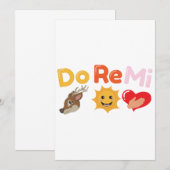 Grappige citaten doen Re Mi Song Muziek - Gift Ide Kaart (Voorkant / Achterkant)