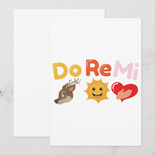 Grappige citaten doen Re Mi Song Muziek - Gift Ide Kaart (Voorkant / Achterkant)