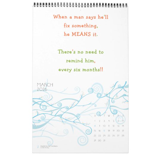 Grappige citaten & grappen Humor 2025 Aangepaste J Kalender (Mar 2026)