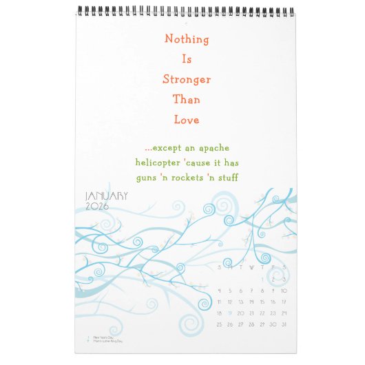 Grappige citaten & grappen Humor 2025 Aangepaste J Kalender (Jan 2026)