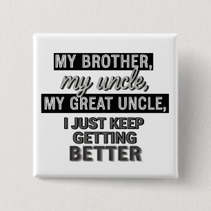 grappige citaten humor vader grapjes vierkante button 5,1 cm