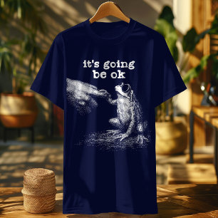 Grappige citaten kikker - het gaat ok meme retro t-shirt