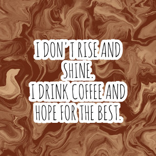 Grappige citaten Koffiebeker Stickers