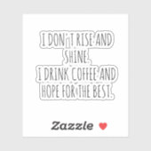 Grappige citaten koffiebekerstickers sticker (Vel)