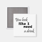 Grappige citaten magneten cadeau grap drank humor (Voorkant / Achterkant)