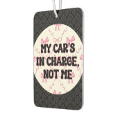 Grappige citaten Meisje Roze Bow Auto Luchtverfrisser (Links)