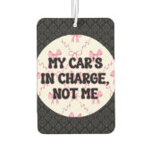 Grappige citaten Meisje Roze Bow Auto Luchtverfrisser (Achterkant)