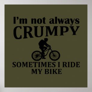 grappige citaten over fietsen poster