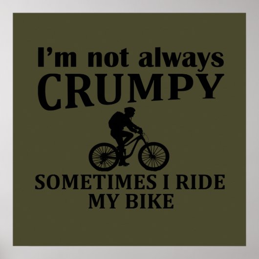 grappige citaten over fietsen poster (Voorkant)