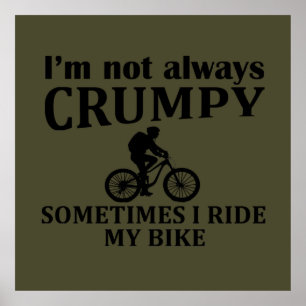 grappige citaten over fietsen poster
