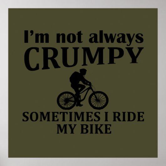 grappige citaten over fietsen poster (Voorkant)