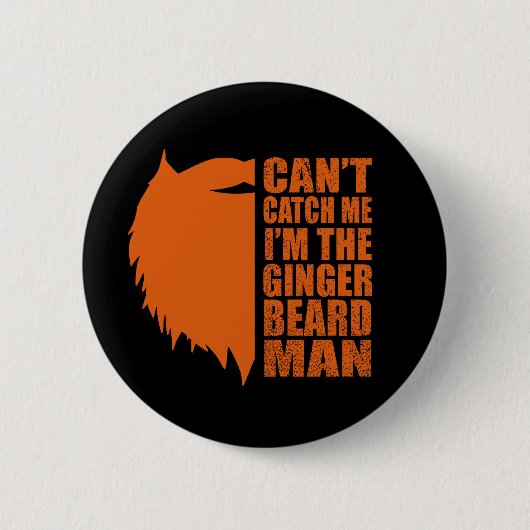 Grappige citaten over gemberbaard man ronde button 5,7 cm (Voorkant)