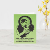 Grappige Citaten over Huwelijk Kaart (Gele Bloem)