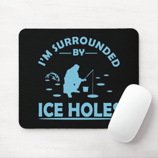 grappige citaten over ijsvisliefhebbers muismat (Met muis)