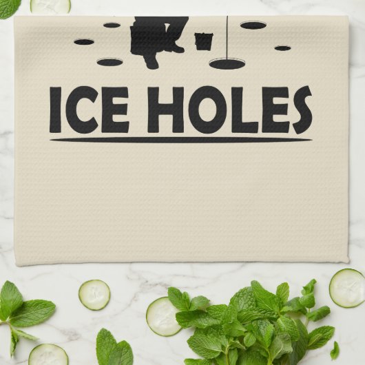 grappige citaten over ijsvisliefhebbers theedoek (Gevouwen)