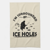 grappige citaten over ijsvisliefhebbers theedoek (Verticaal)