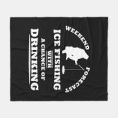 grappige citaten over ijsvisserij en drink liefheb fleece deken (Voorkant (Horizontaal))