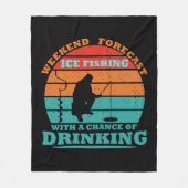 grappige citaten over ijsvisserij en drink liefheb fleece deken (Voorkant)