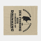 grappige citaten over ijsvisserij en drink liefheb fleece deken (Voorkant (Horizontaal))