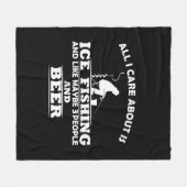 grappige citaten over ijsvisserij en drink liefheb fleece deken (Voorkant (Horizontaal))