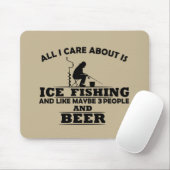 grappige citaten over ijsvisserij en drink liefheb muismat (Met muis)