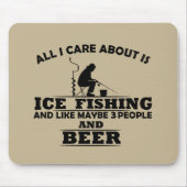 grappige citaten over ijsvisserij en drink liefheb muismat (Voorkant)