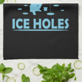 grappige citaten over ijsvisserij theedoek (Gevouwen)