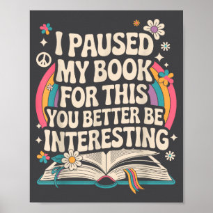 Grappige citaten over lezen voor boekenwurm en bib poster