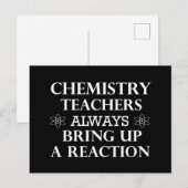 Grappige citaten over scheikundeleraar feestdagenkaart (Voorkant / Achterkant)