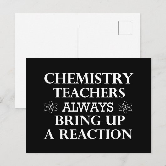 Grappige citaten over scheikundeleraar feestdagenkaart (Voorkant / Achterkant)