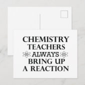 Grappige citaten over scheikundeleraar feestdagenkaart (Voorkant / Achterkant)