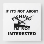 grappige citaten over visserij vierkante klok (Voorkant)