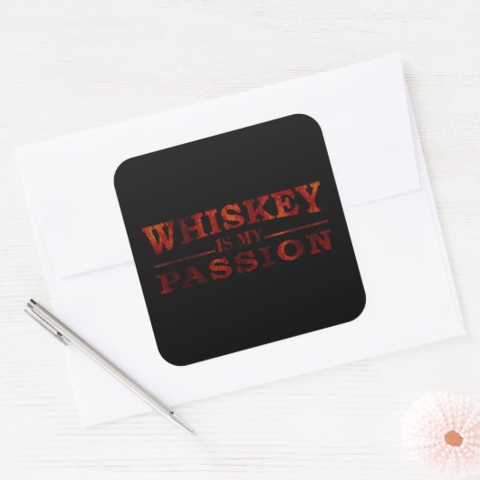 Grappige citaten over Whiskey liefhebber Vierkante Sticker (Envelop)